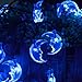 LUCKLED Moon Solar String Lights, 20ft 30LED Fairy Decorative Christmas Lights for Outdoor, Garden, Home, Wedding, Party and Holiday Decorations(Blue)