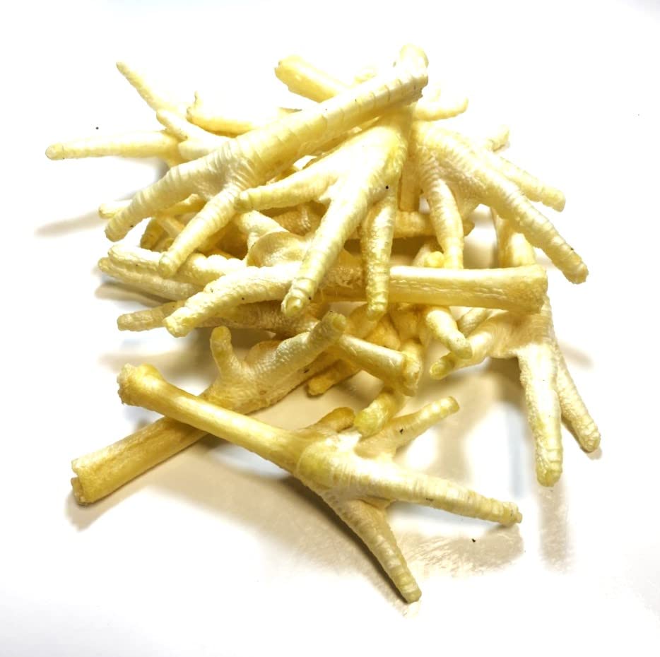 Puffed White Chicken Feet 100g Natural Dog Treats Chews CLD