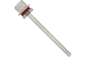 OTOMATICO 1/2 inch thermowell weldless with Screw nut Gasket Stainless Steel 304 for Homebrew Brewing 30mm 50mm 100mm 150mm 200mm 300mm 400mm 500mm (200mm)