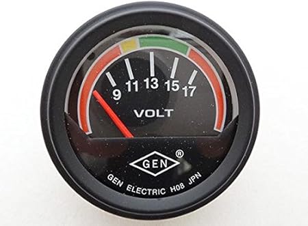 Amazon Co Jp Gen 汎用 アナログ電圧計 12v 照明付 オートパーツ Gm V01 車 バイク