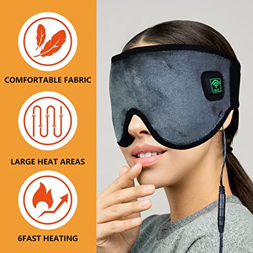 Creatrill XLarge Heated Eye/Sinus Mask, USB Heating Compress Pad for
