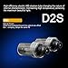 CougarMotor HID Xenon Headlight Replacement Bulbs - D2S - 35W 6000K (Pack of two bulbs)