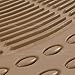 BDK Heavy Duty Rubber Floor Mats - Universal for Car Truck SUV - Full 3pc Set in Beige