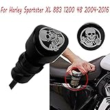 For Harley Sportster Deep Carved Oil Filler Dipstick Plug with Skull and Ghosts for XL 883 1200 48 2004-2016