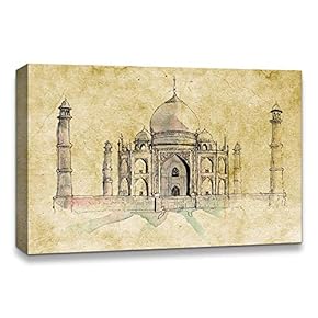 Canvas Wall Art Freehand Sketching of Scenery Pictures Home Wall Decorations for Bedroom Living Room Paintings Canvas Prints Framed - 12x18 inches