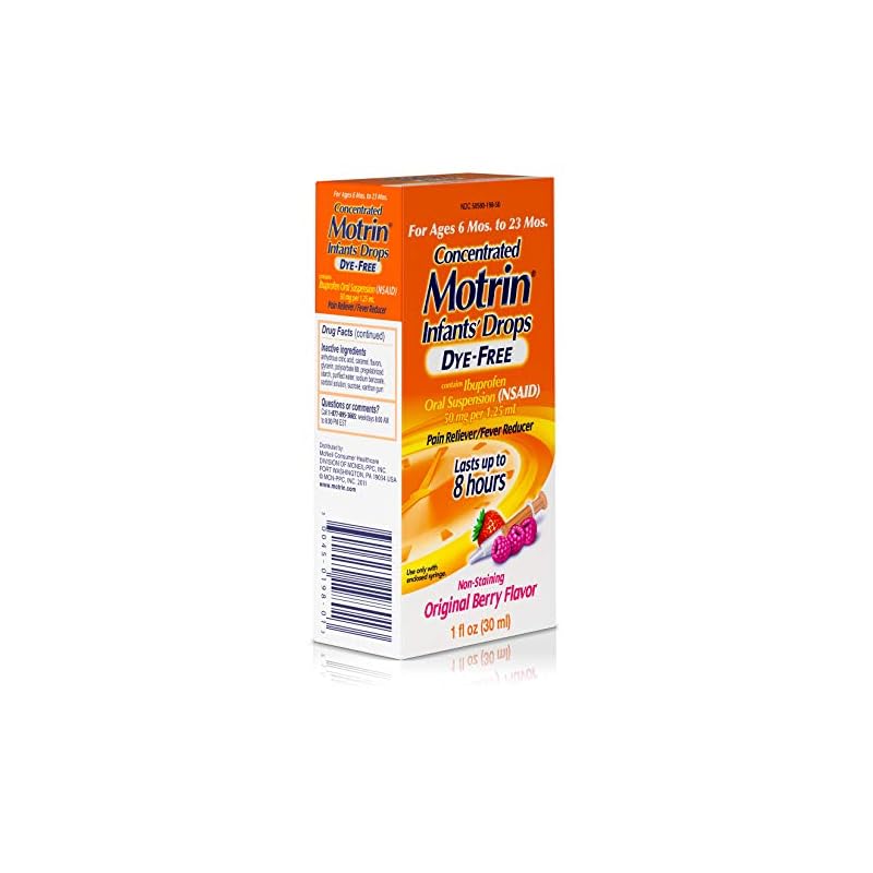 Motrin Dropper Infants' Motrin Concentrated Liquid Medicine Drops with Ibuprofen ...
