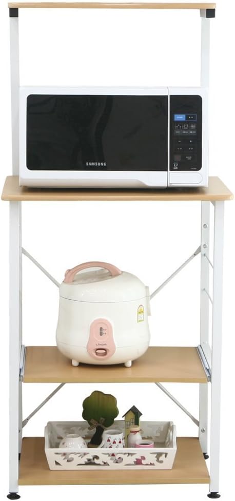 Amazon Une Bonne ウネボネ レンジ台 レンジ キッチン器具 収納 おしゃれ シンプル 使い分け 収納スペース Maple レンジボード オンライン通販