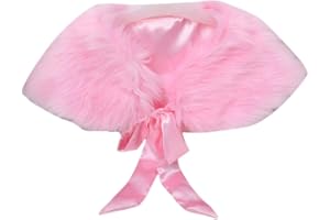 LeJulyeekay Flower Girls Cape Faux fur Shawl and Wrap Wedding Capelet Stole Shrug