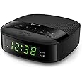 Philips Alarm Clocks Radio for Bedrooms, LED Display, Easy Snooze, Sleep Timer, Alarm Clock Radio w/Battery Backup Bedroom Clock