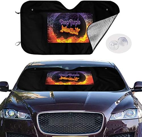 Judas 丈夫で長持ち おしゃれ Purple カーフロントカバー And Deep Priest 吸盤4個付 サンシェード 遮熱 遮光 フロントガラス 車用 強力断熱 Uvカット 暑さ対策 折りたたみ カーサンシェード 簡単着脱 丈夫で長持ち 軽 普通車用700x1300mm 吸盤4個付 おしゃれ B0258vnb