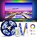 ZetHot USB tv led Backlight Length 8.2ft (2.5M) Suitable for 40-65in TV, 24 Keys Infrared Remote Control can Remote Control LED Strip Lights, RGB 5050 Light with 16 Colors