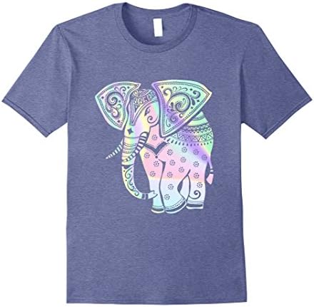 Mens COLORFUL ELEPHANT ETHNIC MANDALA T SHIRT 3XL Heather Blue