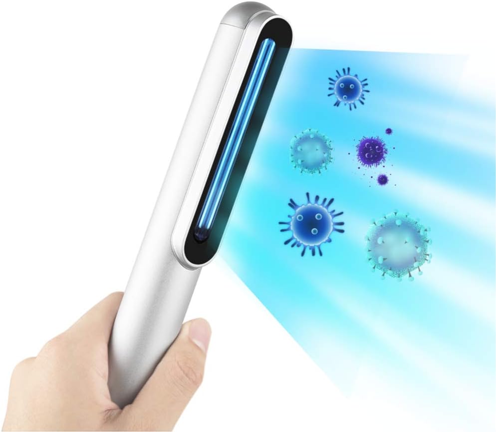 UV Light Sanitizer,Portable UVC Light Wand Cleaning UVTIZER 260nm Filter Box For Smartphone,masks,Wide Range UV Lamp Handheld Cleaner For Home/Office/Travel/Car Air Purification Lamp