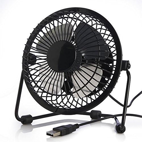 My USB Fan | Advanced Table Desk Portable Mini Fan 360 Degree Rotation and 3.9 Foot USB Cable | Ultra Quiet and Strong Wind | Premium Iron, Aluminum and Electronic Components | Black