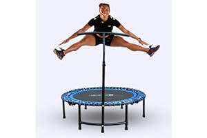 GYMENIST Fitness Trampoline for Adults and Kids, Indoor Rebounder Exercise Trampoline for Workout Fitness for Quiet and Safely Cushioned Bounce Workout