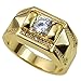 Ahappy-18k Gold filled MEN'S WEDDING ENGAGEMENT RING BAND R245 (9)