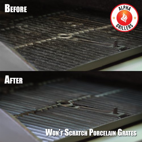 Alpha Grillers BBQ Grill Brush. Stainless Steel Bristles, 18 Inch Long Tools. Best Cleaner for A Weber Barbecue