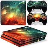 ZoomHit Ps4 PRO Playstation 4 Console Skin Decal Sticker Sky Galaxy + 2 Controller Skins Set