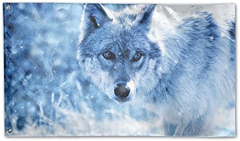 Wolf Deluxe Flag, 3 X 5', Multicolor.