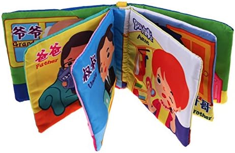 Puraid(TM) Soft Cloth Anti-tear Safe Baby Kid Cloth Books Chinese English Family Member Educational Cloth Books FCI#