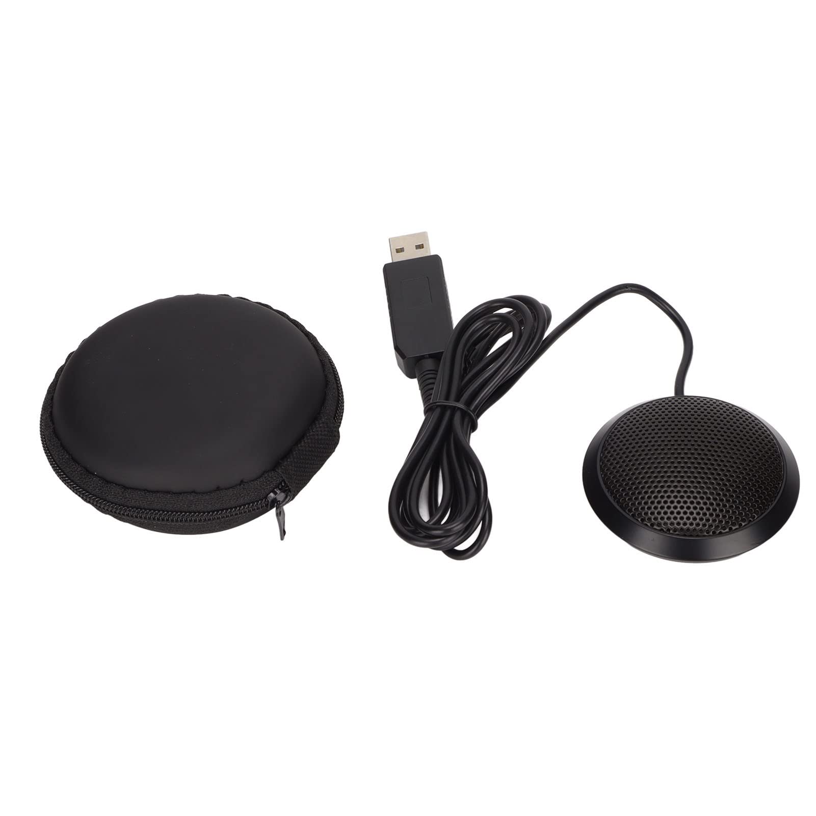 USB Conference Microphone,Portable 360° Omnidirectional Speakerphone, No Need to Install the Driver, for Online Meetings, Classrooms, Games, Chats
