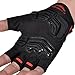 FIRELION Mens Cycling Gloves，Half Finger Bike Glove，MTB DH Road Bicycle Gloves，Padded Shock-Absorbing Anti-Slip Breathable Short Sports Gloves Unisex