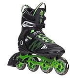 K2 Skate Men's F.I.T. Pro 84 Inline Skates, Black/Green, 12