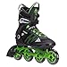 K2 Skate Men's F.I.T. Pro 84 Inline Skates, Black/Green, 12