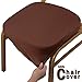 Voilamart Chair Seat Covers, Dining Chair Cover, Stretchable Soft Chair Protectors Slipcovers for Bar Stools Dining Room Patio Office Chair, Pack of 4, Coffee