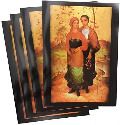 Russian Lacquer Note Cards"Curly Rowan Tree" Box of 12