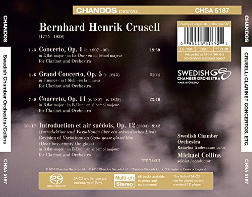 Crusell: The Three Clarinet Concertos; Introduction et air suedois