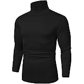 COOFANDY Men's Slim Fit Basic Turtleneck Long Sleeve Lightweight Pullover Sweaters Casual Knitted Tops