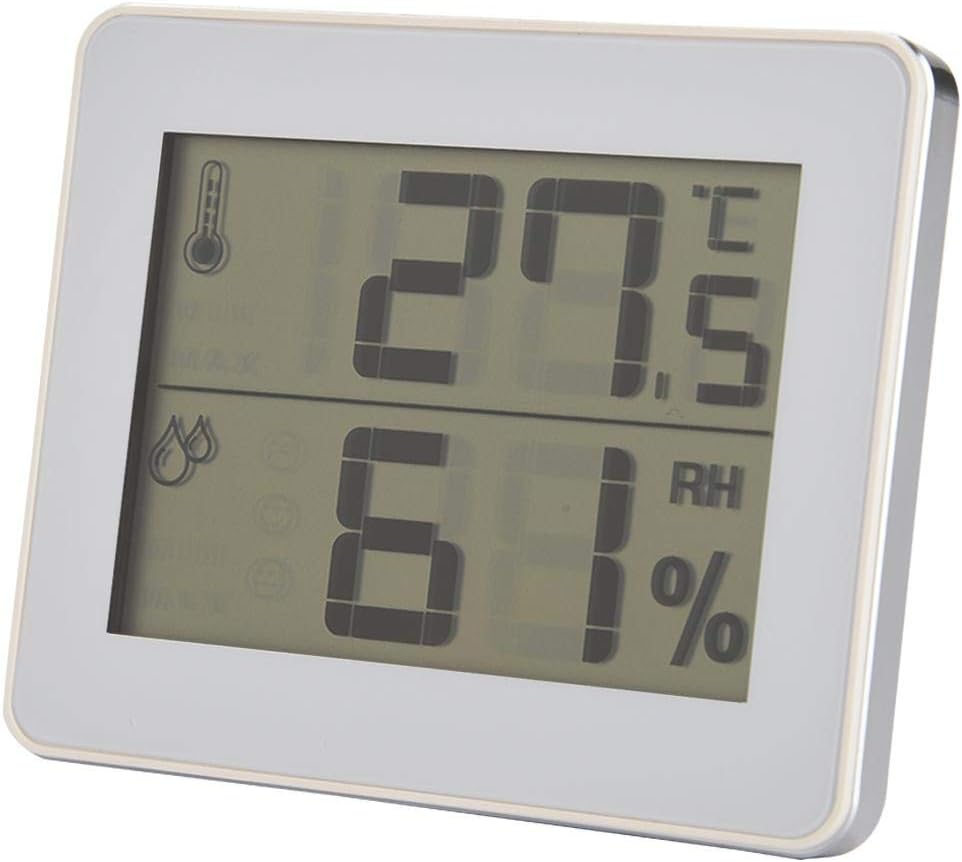 NATRUSS Digital Hygrometer Indoor Thermometer Humidity Gauge Indicator Room Thermometer Accurate Temperature Humidity Monitor Meter for Home Office Greenhouse Mini Hygrometer (White)