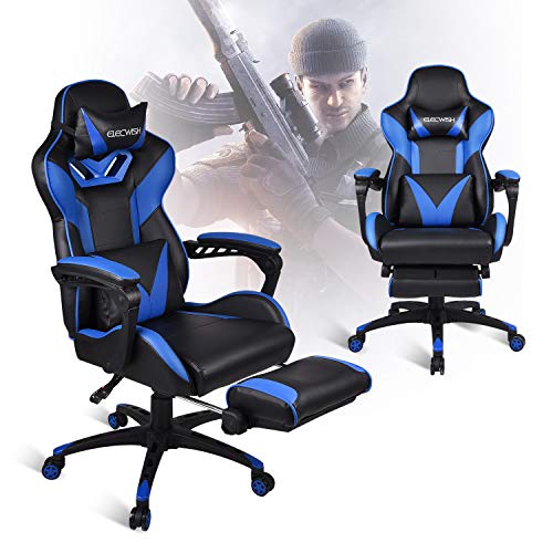 ELECWISH Ergonomic Swivel Video Game Chairs HighBack Office Chair w/PU