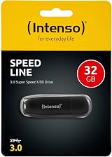 Intenso Speed Line 32GB USB 3.2 Gen 1x1 Flash Drive Black view 3