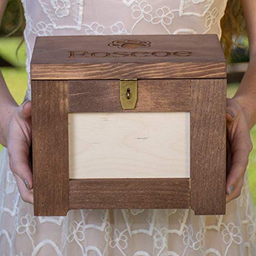 Personalized Pet Memory Box Dog/Urn Memorial Photo Frame Chest Picture Keepsake