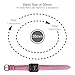 TOROTOP Pink Genuine Leather Crocodile Pattern Watch Band Replacement Strap for Apple Watch 38mm Model with Silver Deployment Clasp