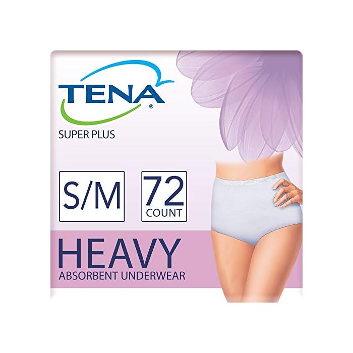 Tena Incontinence Underwear for Women, Super Plus Absorbency, Small/Medium, 18 Count
