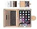 FYY Case for iPad Pro, [Luxury Gold Keyboard] Magnetically Detachable Wireless Bluetooth Keyboard Leather Case Smart Cover with Note Holder for Apple iPad Pro 12.9 (2015) Gold