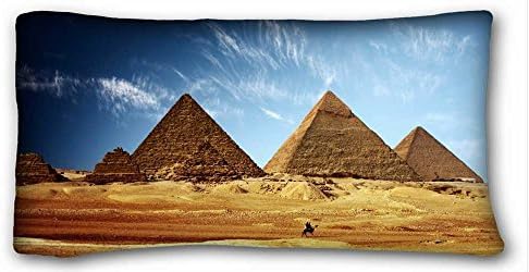 Custom Characteristic ( Travel Pyramids Egypt Wallpaper ) Standard Size Pillowcase for Hair & Facial Beauty Size 20x36 Inches suitable for X-Long Twin-bed PC-White-20678