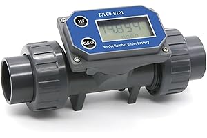 Liquid Flowmeter 1" 1-1/2" 2" 2-1/2" 3" Turbine Flow Meter Electronic PVC LCD Digital Display Flowmeter for Farm/Garden Irrig