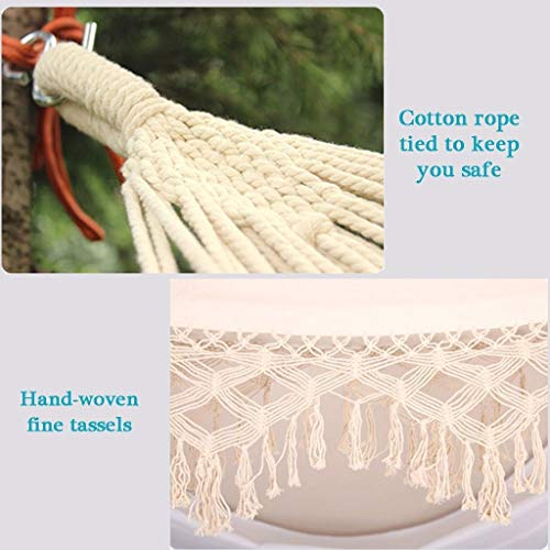 zxb-shop Schaukel Hängematten Outdoor Double Hammock Adult Kinderheim Schaukel Baumwolle und Leinen Hautfreundliche… – Bild 6