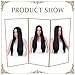 ForQueens Synthetic Long Straight Hair Wigs Black Color Full Wig for Women Middle Part Heat Resistant Wigs Long Wigs for Black Women