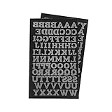 Magfok Iron on 3/4 Inch Letters Black Transfer for DIY T-Shirts, 2 Sheet (Black)