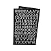 Magfok Iron on 3/4 Inch Letters Black Transfer for DIY T-Shirts, 2 Sheet (Black)