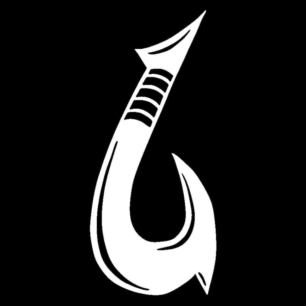 8.1cm18.2cm Hawaiian Fish Hook Fashion Vinyl Car Styling