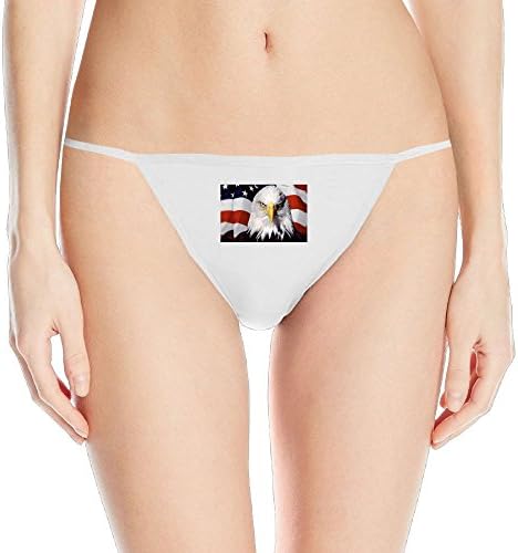 Chion Women American Flag Eagle Sexy T-Back Panties Thong Bikini Underwear