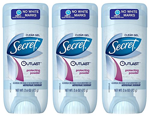 Secret Outlast Xtend Protecting Powder 2.6 OZ, Clear Gel Deodorant  (Pack of 3)