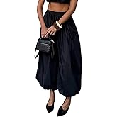 NRTHYE Womens Summer Baggy Casual Pleated Harem Pants Loose Elastic Waist Wide Leg Hippie Long Balloon Pants Trousers