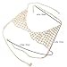 Glamaker Women's Sexy Club Rhinestone Bra Body Necklace Chain Bikini Bra Accessories Gold